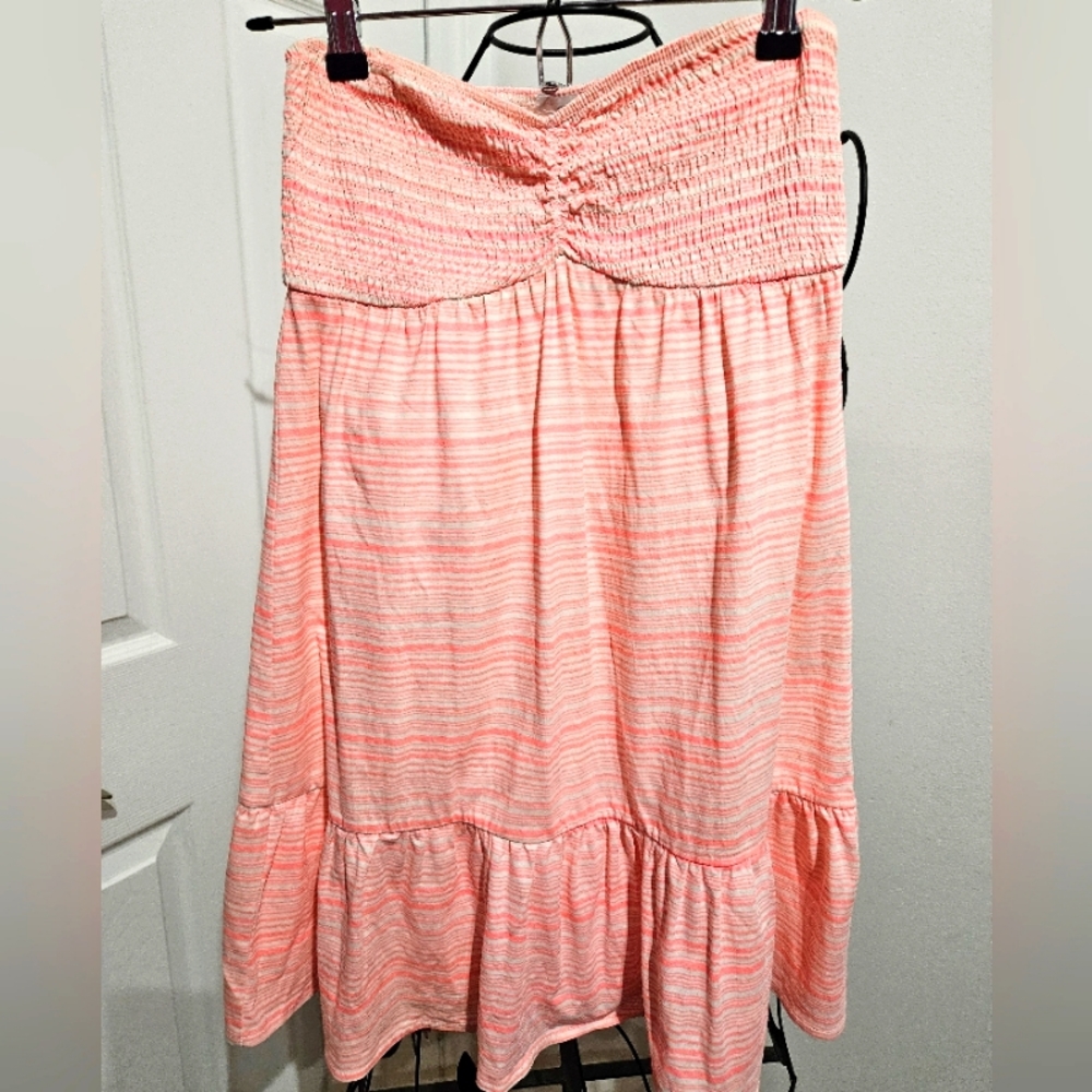 Smocked strapless top
